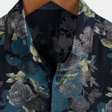 Retro Short Sleeve Lightweight Breathable Island Vacation Floral Print Shirt