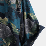 Retro Short Sleeve Lightweight Breathable Island Vacation Floral Print Shirt