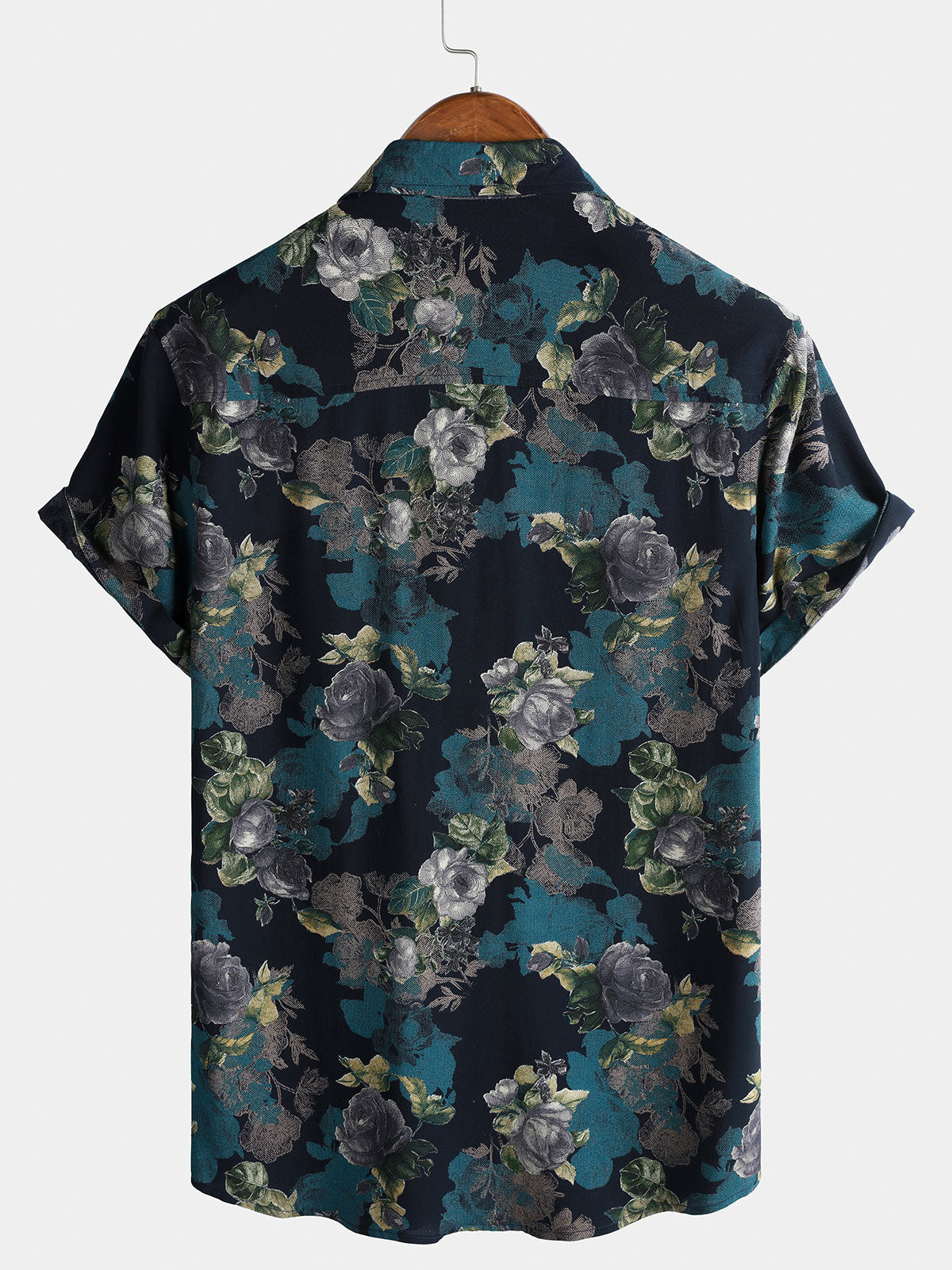 Retro Short Sleeve Lightweight Breathable Island Vacation Floral Print Shirt