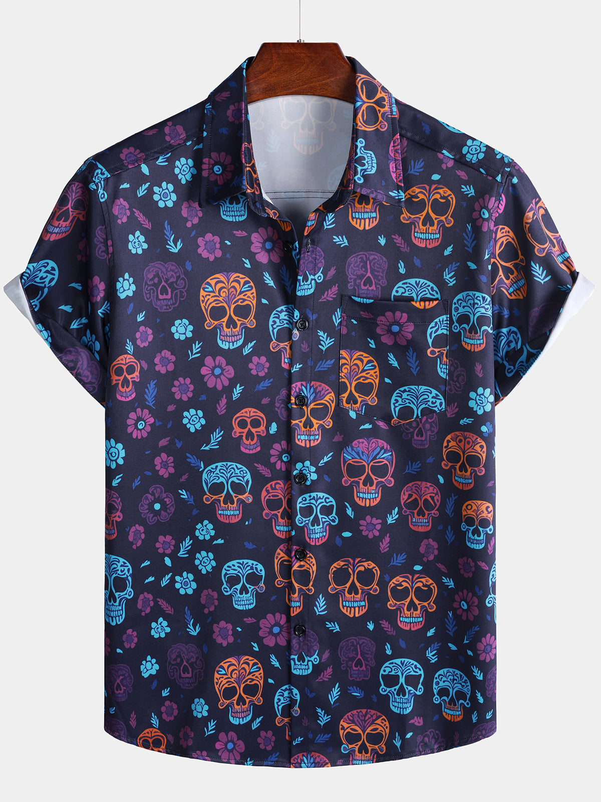 Hawaiian Skull Punk Rock Funny Shirt