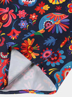 Hawaiian Skull Punk Rock Blue Retro Shirt