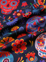 Hawaiian Skull Punk Rock Blue Retro Shirt