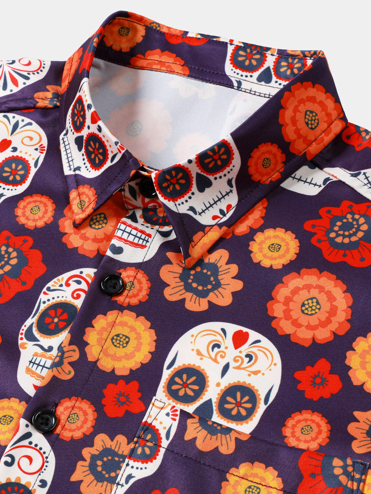 Hawaiian Skull Punk Rock Vintage 70s Shirt