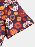 Hawaiian Skull Punk Rock Vintage 70s Shirt