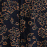 Navy Paisley Print Short Sleeve Retro Bohemian Shirt