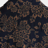 Navy Paisley Print Short Sleeve Retro Bohemian Shirt