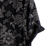 Men's Breathable Hawaiian-Style Short-Sleeve Shirt with Floral Pattern, Navy
