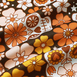 Sugar Skull and Daisy Print Holiday Style Short Sleeve Shirt