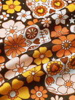 Sugar Skull and Daisy Print Holiday Style Short Sleeve Shirt