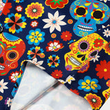 Sugar Skull Pattern Punk Rock Holiday Beach Short Sleeve Shirt