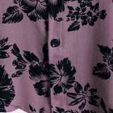 Vacation Tropical Floral Print Short Sleeve Shirt