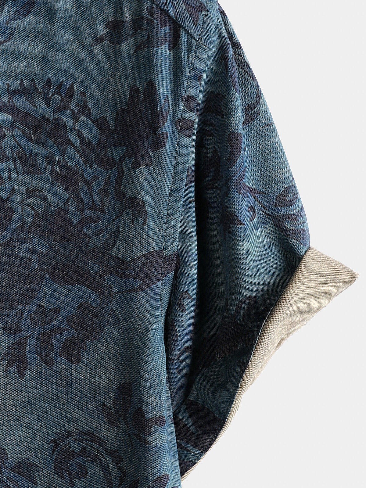 Vintage Bohemian Floral Print Short Sleeve Shirt