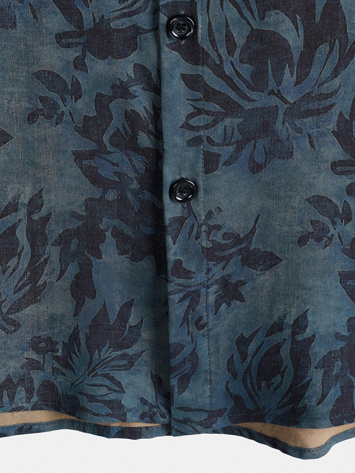 Vintage Bohemian Floral Print Short Sleeve Shirt