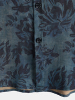 Vintage Bohemian Floral Print Short Sleeve Shirt