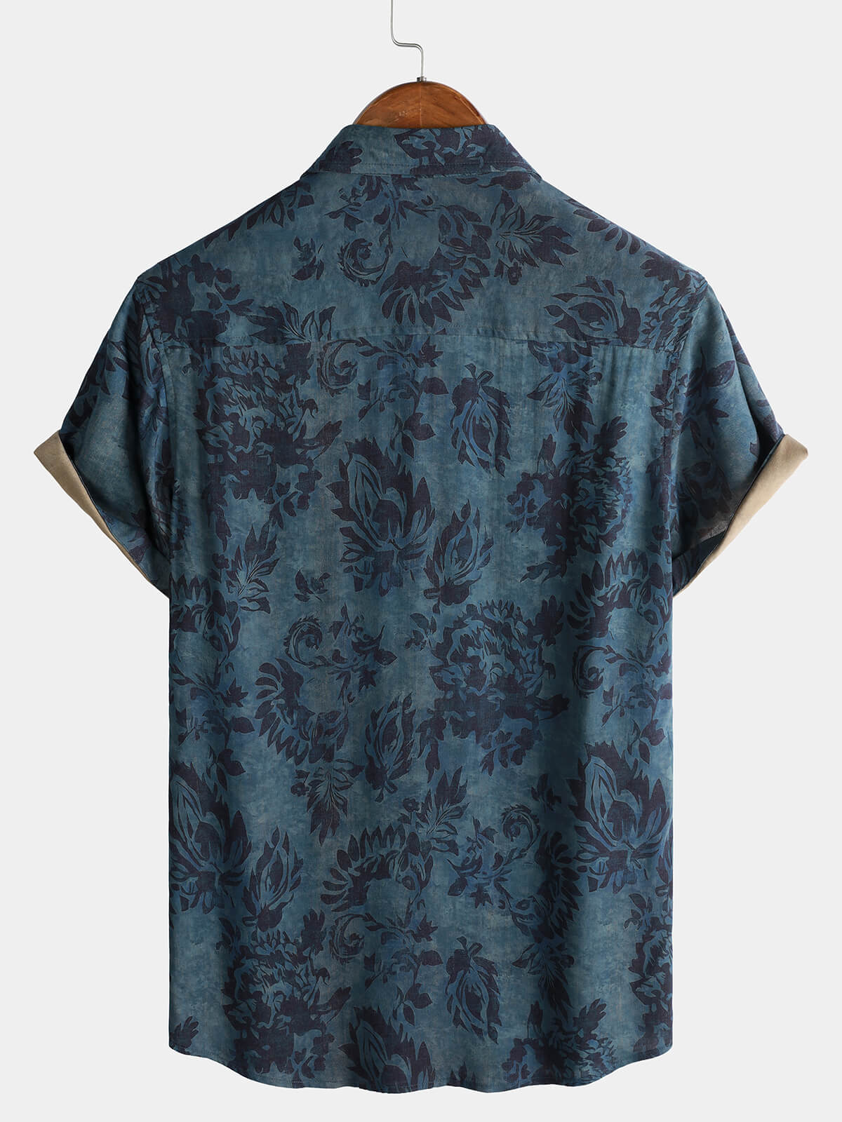 Vintage Bohemian Floral Print Short Sleeve Shirt
