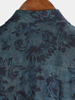 Vintage Bohemian Floral Print Short Sleeve Shirt