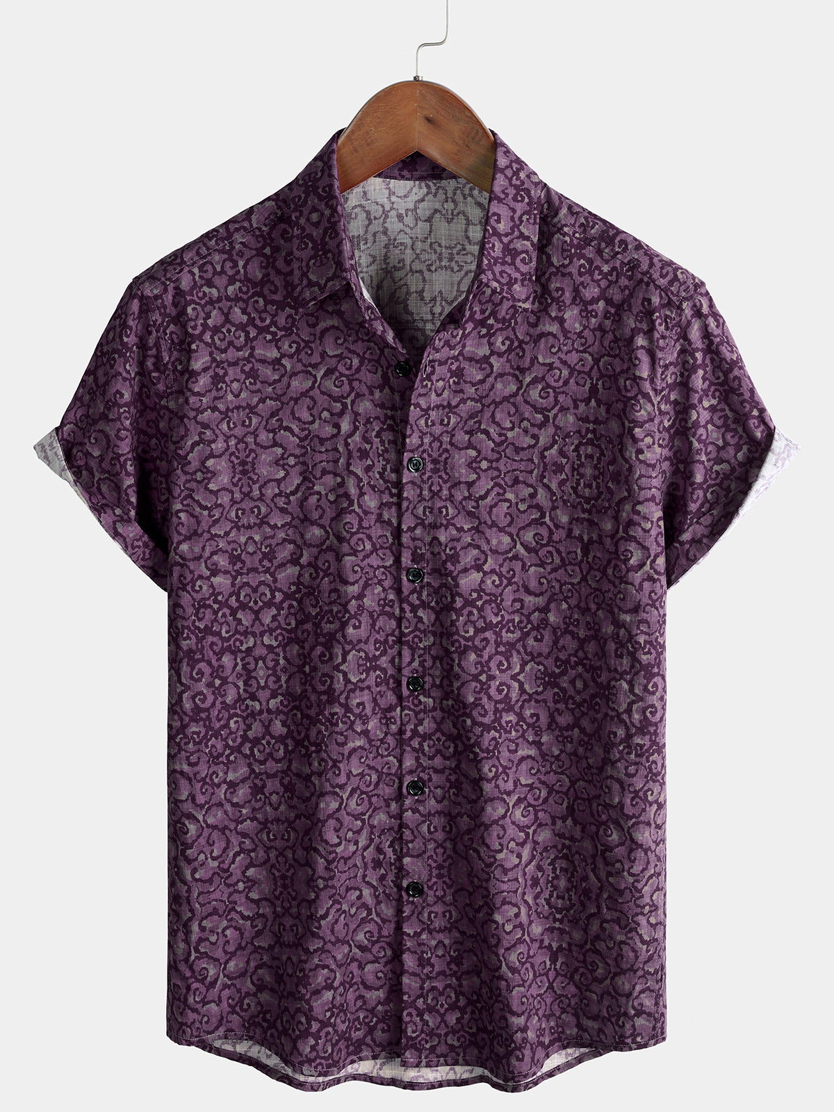Purple Retro Pattern Shirt