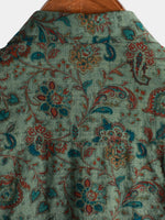 Short-Sleeve Vintage Button-Up Print Retro 70s Shirt