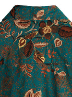 Men's Vintage Style Cotton Shirt for Vacation with Buttons and Short Sleeve