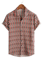 Cotton Summer Retro-Style Short Sleeve Shirt for Men