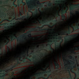 Green Geometric Abstract Vintage Short Sleeve Shirt