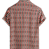 Cotton Summer Retro-Style Short Sleeve Shirt for Men