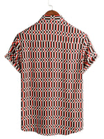 Cotton Summer Retro-Style Short Sleeve Shirt for Men