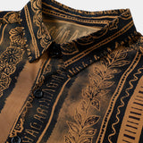 Hawaiian Tribal Floral Short Sleeve Shirt