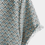 Casual Vintage Geometric Button Short-Sleeve Shirt