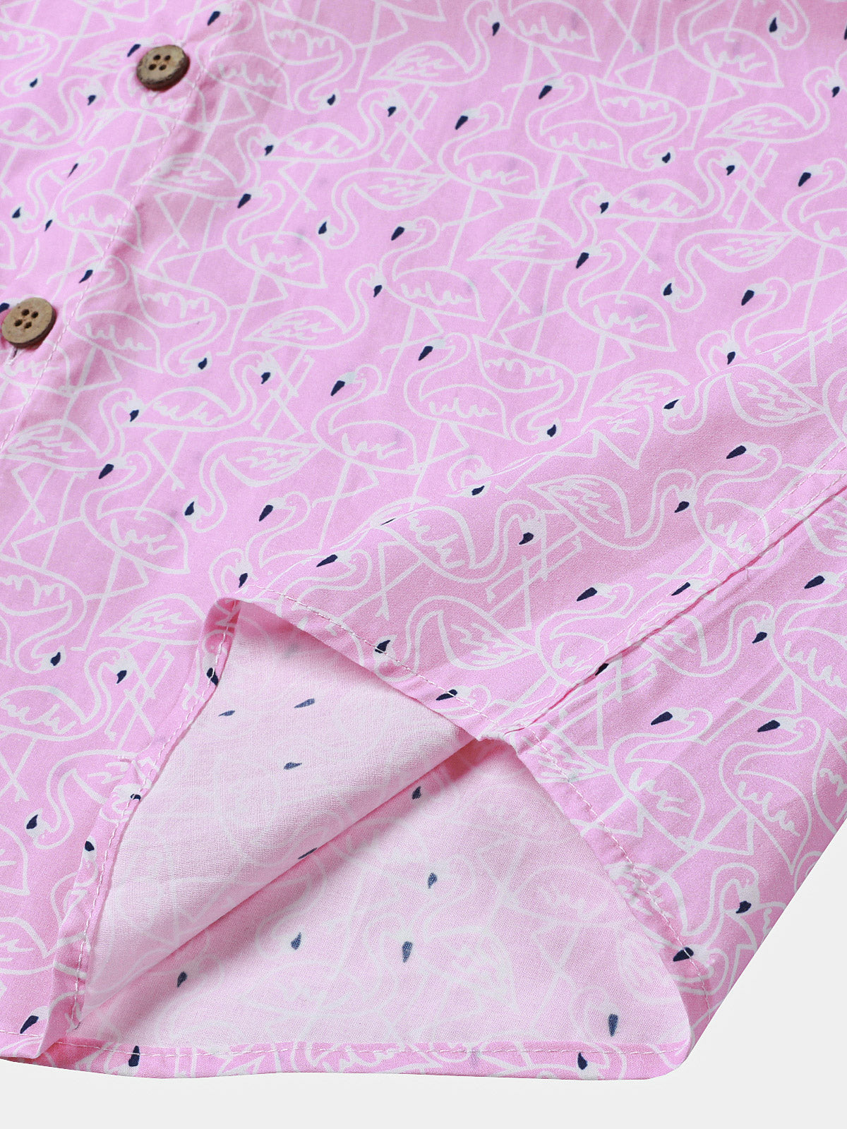 Pink Flamingo Beach Short-Sleeve Shirt