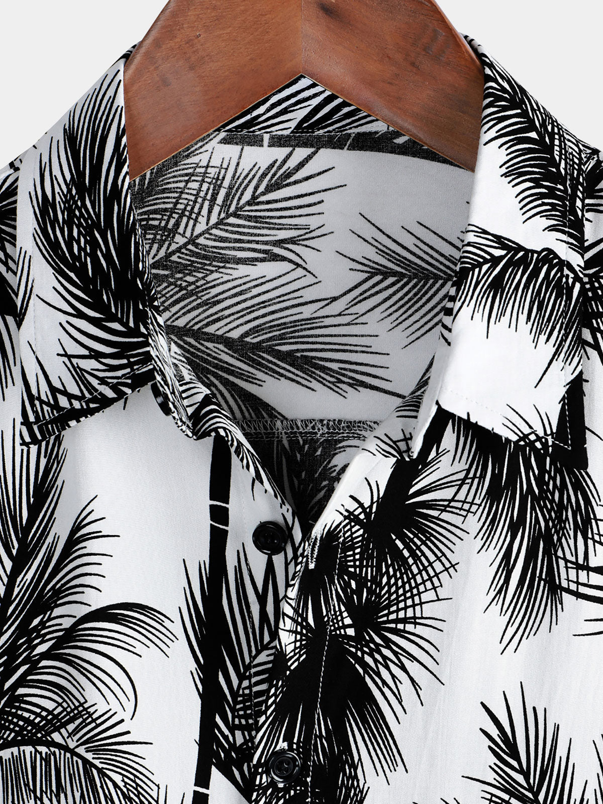 Button-Up Hawaiian Short Sleeve Shirt, Tropical Palm