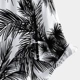 Button-Up Hawaiian Short Sleeve Shirt, Tropical Palm
