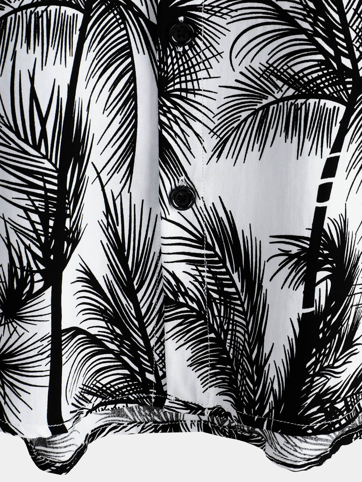 Button-Up Hawaiian Short Sleeve Shirt, Tropical Palm