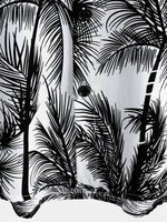 Button-Up Hawaiian Short Sleeve Shirt, Tropical Palm