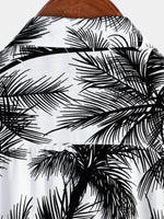 Button-Up Hawaiian Short Sleeve Shirt, Tropical Palm