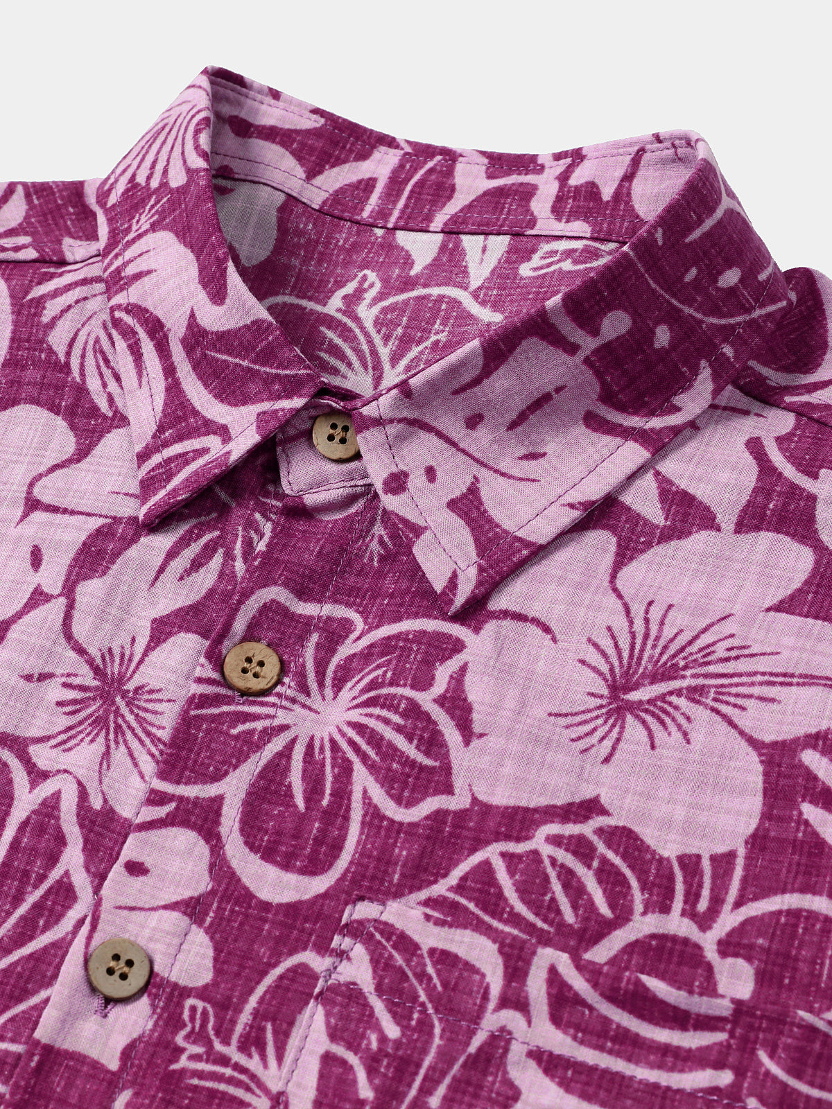 Lightweight Hibiscus Short Sleeve Shirt