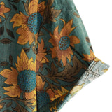 Summer Shirt with Short Sleeves in Retro Style with Sunflower Motif for Men