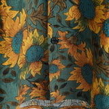 Retro Sunflower Breathable Short-Sleeve Summer Shirt