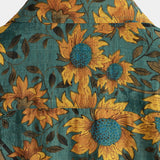 Retro Sunflower Breathable Short-Sleeve Summer Shirt