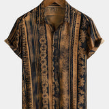 Hawaiian Tribal Floral Short Sleeve Shirt
