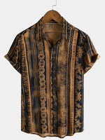 Hawaiian Tribal Floral Short Sleeve Shirt