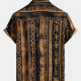 Hawaiian Tribal Floral Short Sleeve Shirt