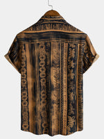 Hawaiian Tribal Floral Short Sleeve Shirt