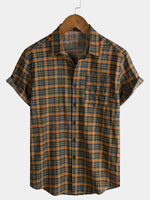 Vintage Check Pocket Short Sleeve Shirt