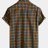 Vintage Check Pocket Short Sleeve Shirt