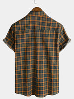 Vintage Check Pocket Short Sleeve Shirt