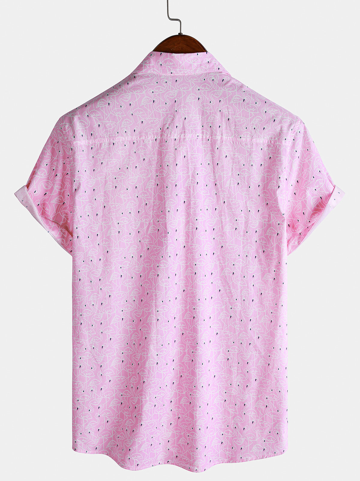 Pink Flamingo Beach Short-Sleeve Shirt