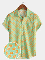 Tropical Fruits Summer Short-Sleeve Shirt
