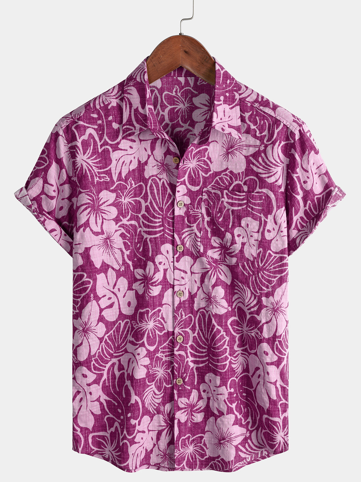 Lightweight Hibiscus Short Sleeve Shirt