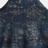 Short-Sleeve Summer Shirt with Pocket and Retro Floral Print